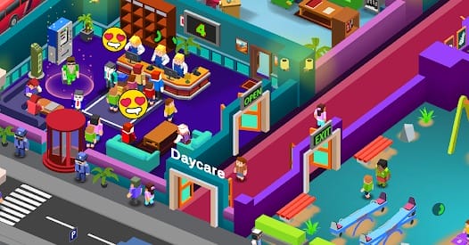 Idle Daycare Tycoon Get Rich MOD APK 7.1.86 (Free Rewards) Android