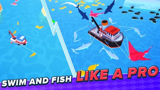 Idle Fish 2 Fishing Tycoon MOD APK 7.0.3 (Move Speed Max Storage) Android