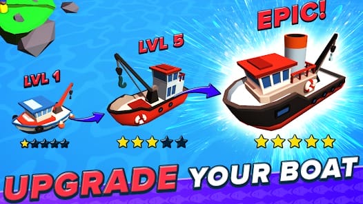 Idle Fish 2 Fishing Tycoon MOD APK 7.0.3 (Move Speed Max Storage) Android